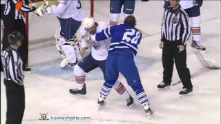 Colton Orr vs Zack Stortini Dec 14 2010 [upl. by Artus]