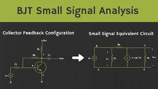 BJT Small Signal Analysis Collector Feedback Configuration with Solved Example [upl. by Darwin]