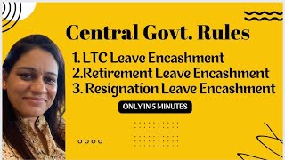 LEAVE ENCASHMENT WITH LTC RETIREMENT LEAVE ENCASHMENT RESIGNATION LEAVE ENCASHMENT [upl. by Bruns37]