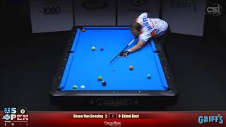 2018 US Open 8Ball Championship Shane Van Boening vs Eklent Kaci [upl. by Aihtennek]