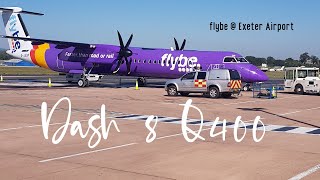 flybe Dash 8 Q400 Landing at Exeter Airport [upl. by Rosenblast853]