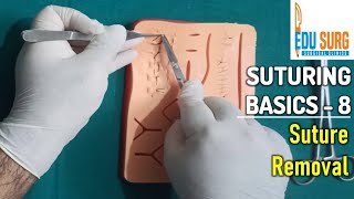 Suture removal l How to remove sutures l Mastering suturing techniques l OSCE skill stations part 8 [upl. by Sturdivant]