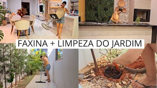 LIMPEI o JARDIM da frente  ESFREGUEI O QUINTAL  Limpei e ORGANIZEI a CASA  testei o DIFUSOR 😍 [upl. by Kela]