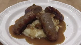 Bangers and Mash  A Quick Weeknight Meal [upl. by Ahsier]