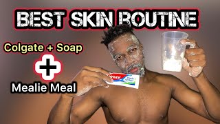 My skin care routine using mealie meal  Colgate‼️🔥 [upl. by Yelyah]