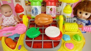 Baby doll kitchen grill cooking toys baby Doli play [upl. by Aivataj]