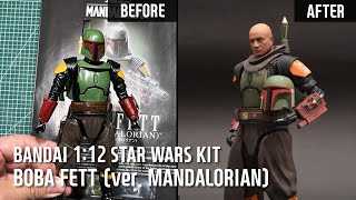 BANDAI 112 Boba Fett The Mandalorian Ver Fast Build and Painting [upl. by Saidee]