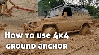 How to use 4x4 ground anchor  4x4 tips [upl. by Asusej703]