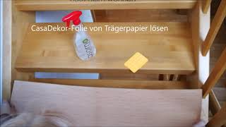 MontagevideoTreppenfolienAntirutschbeschichtungTreppen renovieren  restaurieren HolzdekorFolie [upl. by Philip391]