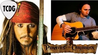 How To Play Pirates Of The Caribbean On Acoustic Guitar Easy Tab Lesson  Tutorial TCDG [upl. by Naesed409]