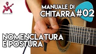 Lezione 02  imbracciamo la chitarra  nomenclatura e postura Manuale di Chitarra nuova edizione [upl. by Pen]