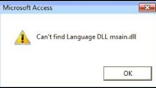 Fix Can’t Find Language DLL msaindll in MS Access or Word [upl. by Yelda765]