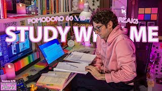 STUDY WITH ME LIVE  12 HOURS ✨ Harvard Student Rain sounds Pomodoro 60 FiveMonthsStudyChallenge [upl. by Kori]