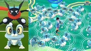 Shiny Greninja Unleashed Froakie Community Day in Pokemon GO [upl. by Dee Dee473]