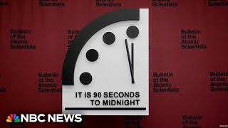 Doomsday Clock stays at 90 seconds to midnight for second straight year [upl. by Bradleigh]