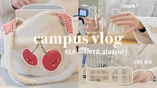 day in my life as a biomed student cell bio amp chem labs  campus vlog [upl. by Teteak]