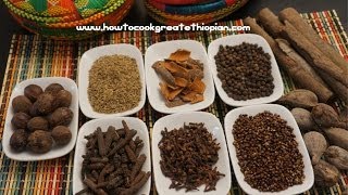 Ethiopian Food  Mekelesha Wot Kimem Recipe Amharic English Finishing Spice  Injera [upl. by Beret]