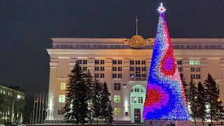 Главная новогодняя Елка в г Кемерово за 18 млн ₽ электронная красавица [upl. by Elleined959]