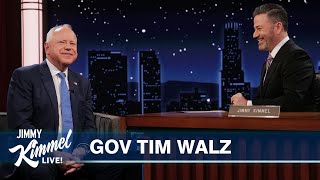 Tim Walz on Getting the Call from Kamala Trump Being Weird Doing Lunch Duty amp School Gun Violence [upl. by Aninotna]