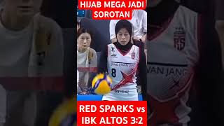 Penonton Korea memperhatikan cara Mega mengenakan Hijab megawatihangestri redsparks volleyball [upl. by Zashin]