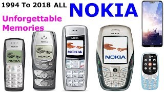 Nokia unforgettable memory  ALL Nokia Mobils 1994 to 2018 [upl. by Eintrok]