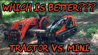 111 Cormidi Mini Skid Steer amp Kubota Tractor Moving Firewood Logs [upl. by Alarick404]