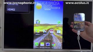 Come collegare Galaxy S4 alla TV HDMI con adattatore MHL Samsung [upl. by Nesmat]