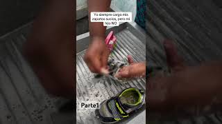 Lavando zapatos de mi hijo asmr cleaning asmrvideo parati zapatos satisfying shorts lavado [upl. by Charin427]