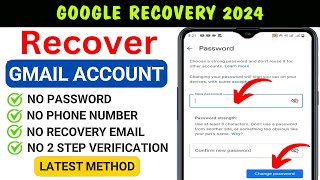 Recover Hacked Gmail Account Without Email amp Phone Number 2024  Hack Gmail id [upl. by Dannye]