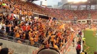 MLS 2012 Playoffs  Dynamo Supporters quotEl Batallonquot vs DC United Game Atmosphere [upl. by Hctim]