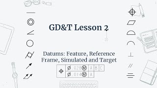 GDampT Lesson 2 Datum Feature Datum Reference Frame Simulated Datum and Datum Target [upl. by Hgielyak]