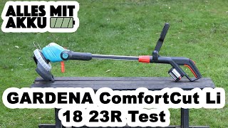 GARDENA ComfortCut Li 18 23R Rasentrimmer Test  ALLES MIT AKKU [upl. by Aneras]