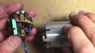 How to repair fix an electric motor  replace carbon brushes [upl. by Purvis33]