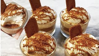 Speculoos layered dessert in 10mn تحلية سهلة و سريعة و ناجحة [upl. by Alra433]