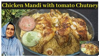 Chicken Mandi Arabic Rice recipe Chicken Mandi with special tomato RecipeBohraRecipe [upl. by Ainahtan]