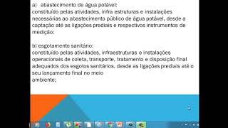 CONCURSO COMPESA 2018 lei 11 445 5 janeiro 2007 vídeo 2 [upl. by Tessa]