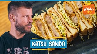 KATSU SANDO como fazer sanduíche japonês com porco empanado  Rodrigo Hilbert  Tempero de Família [upl. by Euqinemod]