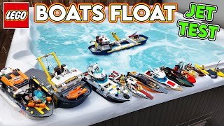 LEGO BOATS that FLOAT JET TEST [upl. by Shoemaker]