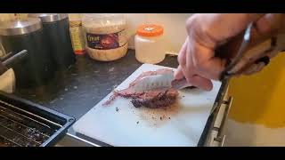 slicing a boneless fore rib of beef [upl. by Bethel]