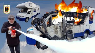 Feuer im Wohnmobil Wohnmobil ist abgebrannt welcher Feuerlöscher macht Sinn im Wohnmobil [upl. by Aieka]