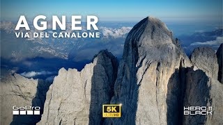 CIMA AGNER per la VIA DEL CANALONE  Bivacco Biasin  Pale di San Martino  Dolomiti 5K [upl. by Briscoe720]