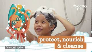 Try AVEENO® Kids  Proven to cleanse protect amp help nourish kids’ developing skin and hair [upl. by Guntar]