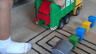 Phillips Bruder Toy Garbage Truck Video [upl. by Thomsen519]