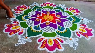 7×4 beautiful rangoli simple design 🙏🙏🙏👍👍❤️🌹🌹 [upl. by Amari]