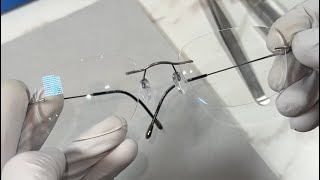 Installing Silhouette Rimless Eyeglasses ✨ [upl. by Efthim]