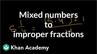 Converting mixed numbers to improper fractions  Fractions  PreAlgebra  Khan Academy [upl. by Farand]