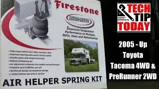 Firestone RideRite Air Bag Helper Springs Model  2407  Tacoma 4WD and Prerunner Install [upl. by Dita]