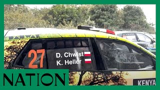 Heavy downpour hits 3rd stage of WRC Safari rally in Naivasha [upl. by Artnoed709]