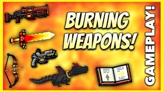 Pixel Gun 3D  Burning Weapon Gameplay [upl. by Hpeosj]