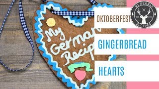 How to bake Oktoberfest Gingerbread Hearts ✪ MyGermanRecipes [upl. by Hedley673]